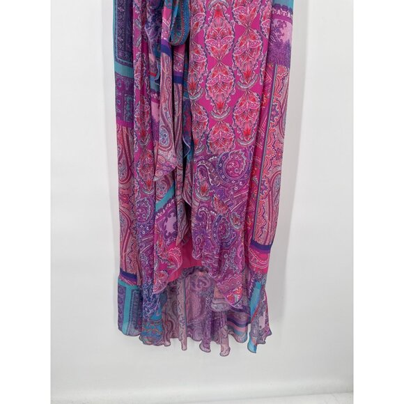 Gianni Bini DANNIJO Isabella Sleeveless Ruffle Chiffon Maxi Dress Large New $199 - Picture 3 of 10